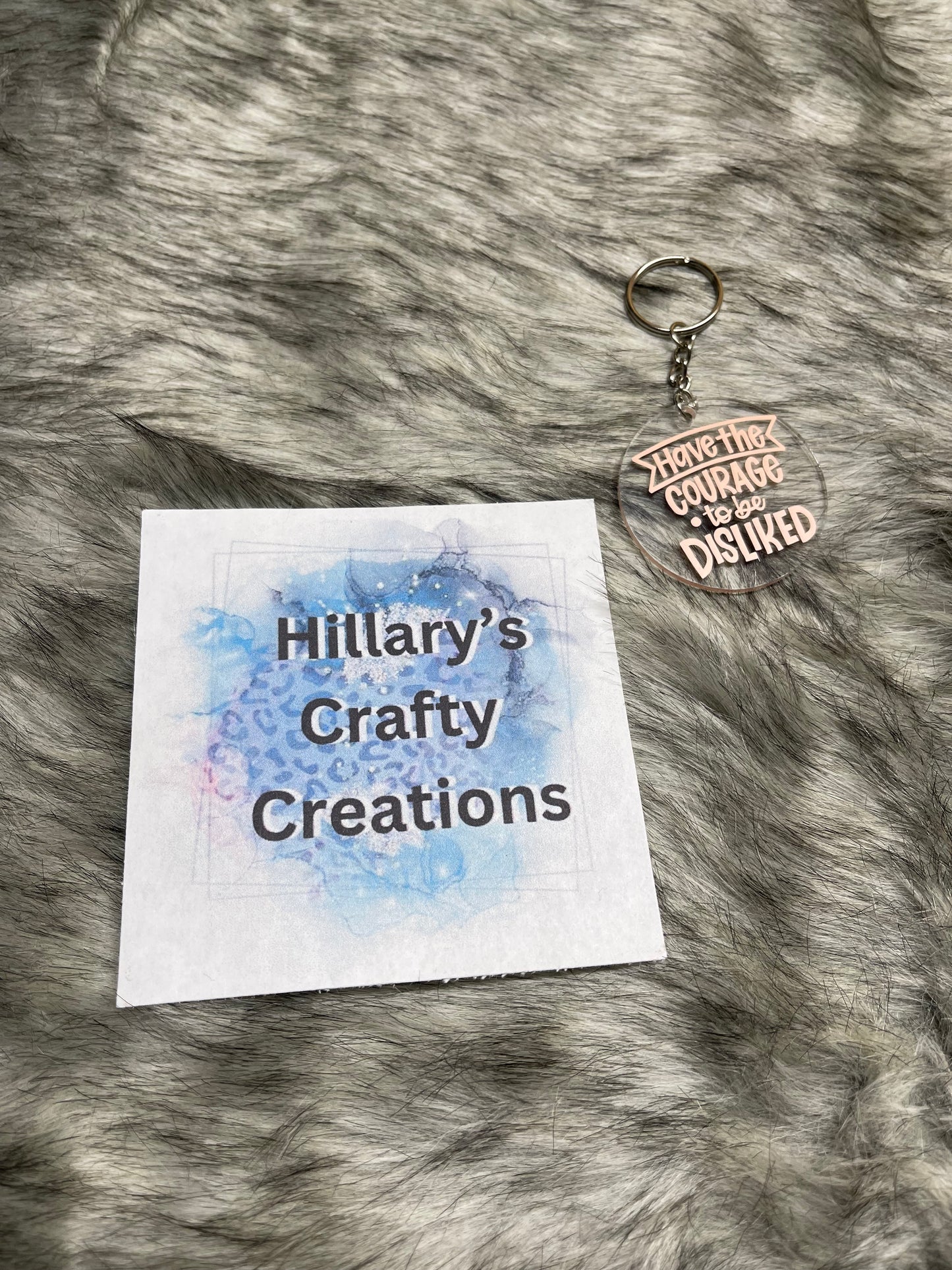 Have The Courage Keychain (Beige)