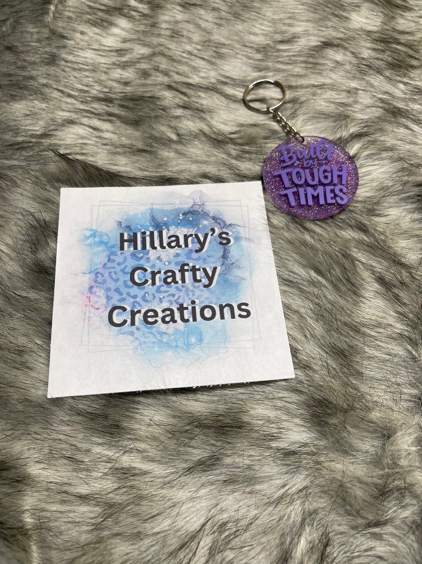 Built For Tough Times Keychainn (Purple)