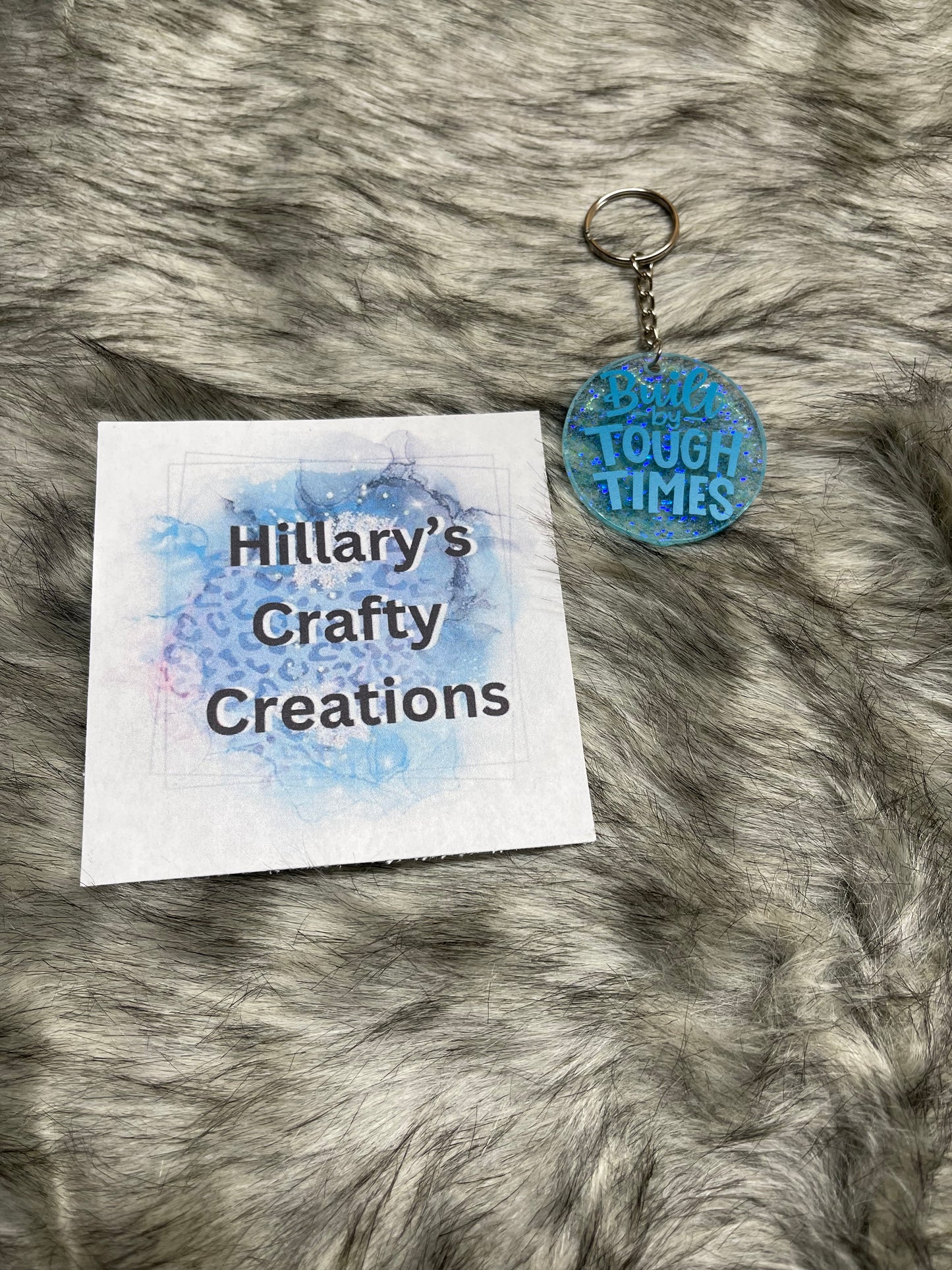 Built For Tough Times Keychain (Light Blue)