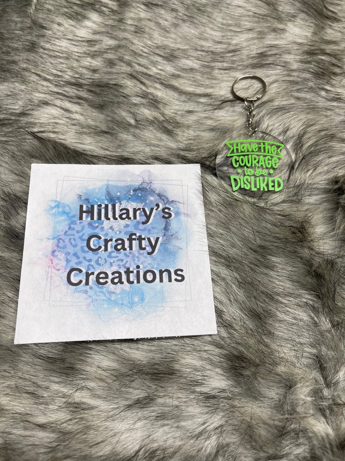 Have The Courage Keychain (Lime Green)