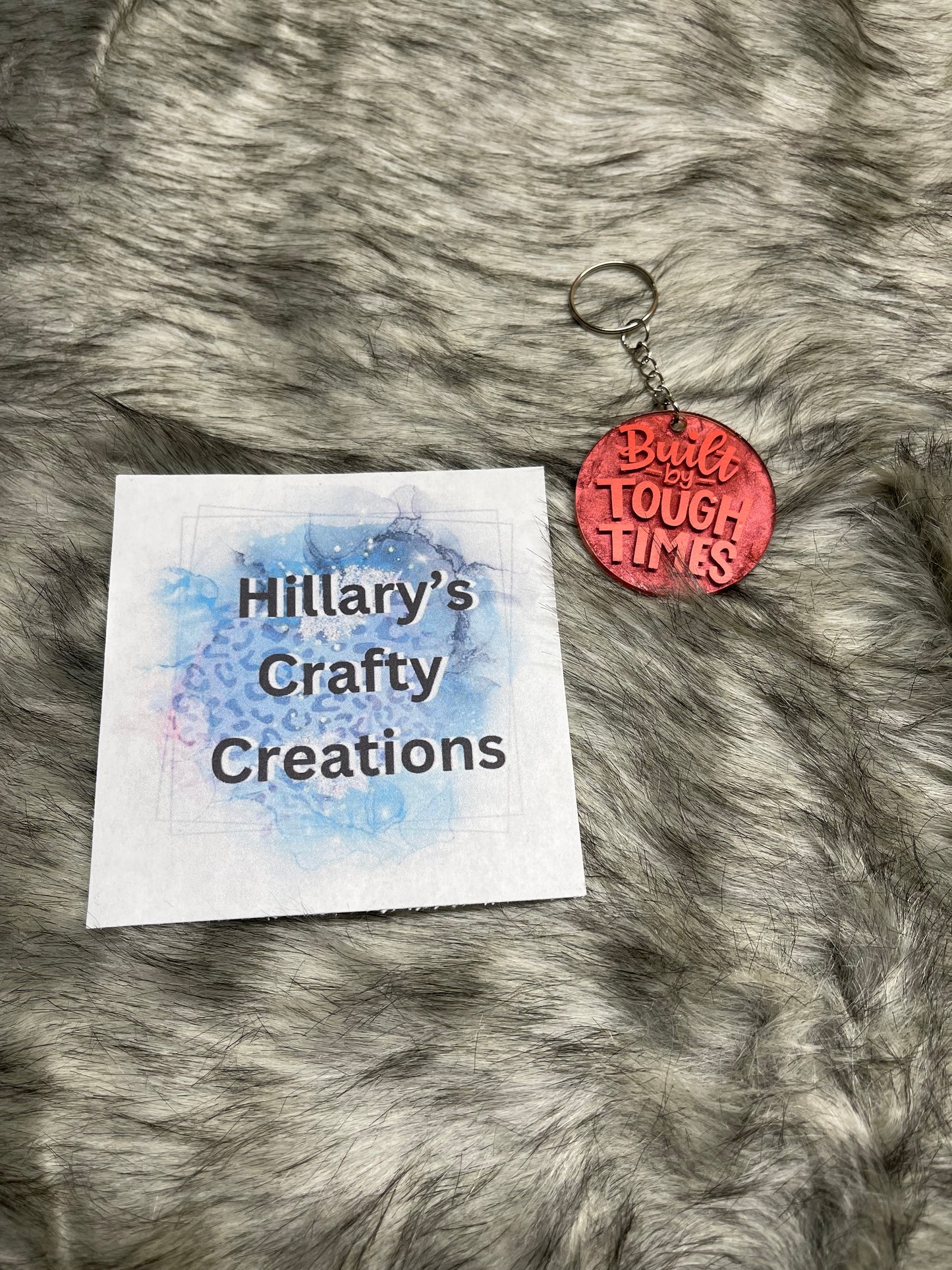 Built For Tough Times Keychain (Dark Orange)