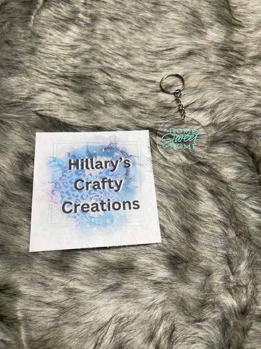 Home Sweet Home Keychain (Teal)