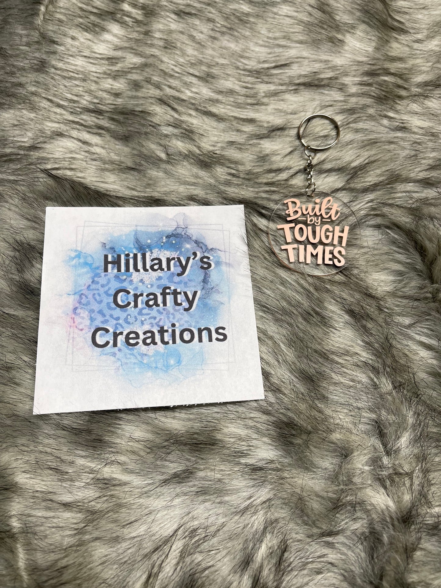 Built For Tough Times Keychain (Peach)