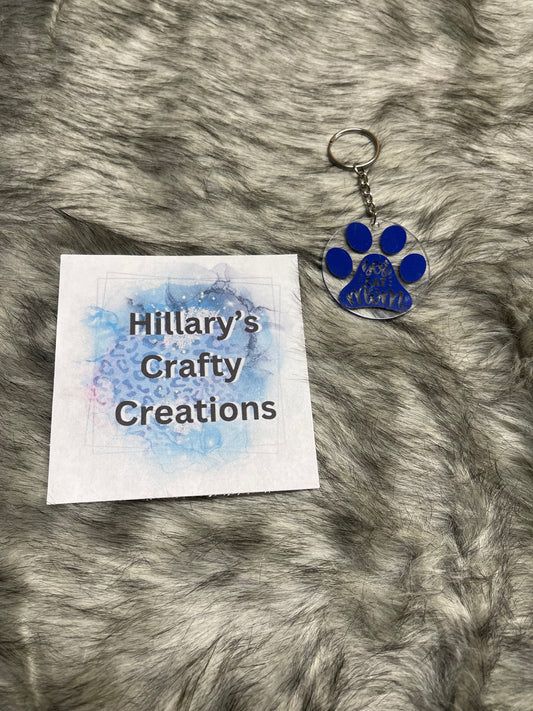 Best Cat Mom Keychain (Blue)