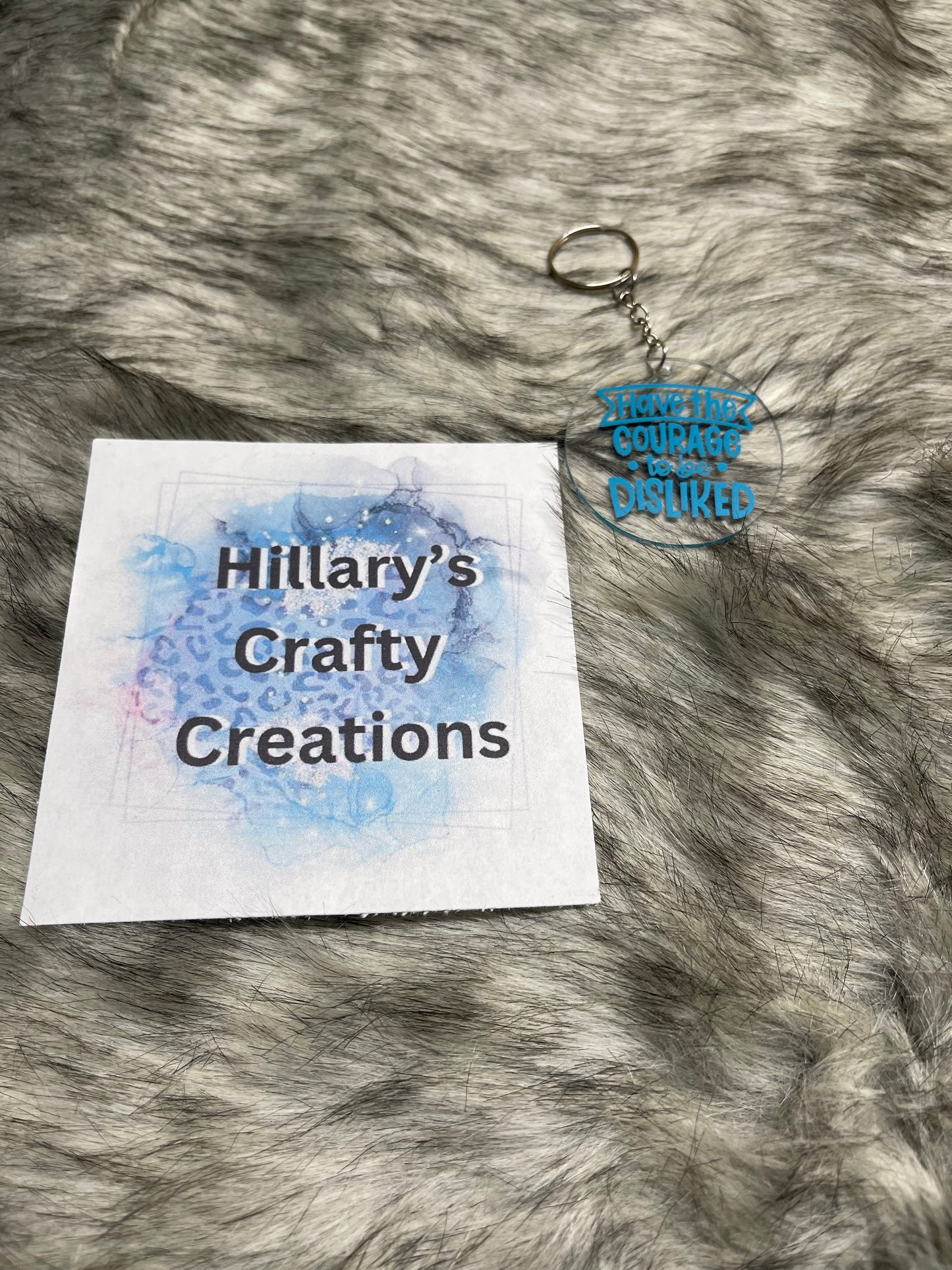 Have The Courage Keychain (Dark Teal Blue)